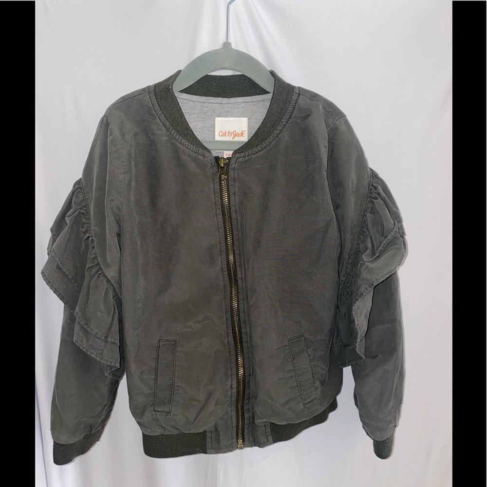 🎉HP 🎉 Cat & Jack Girls Green Jacket Size 6/6X